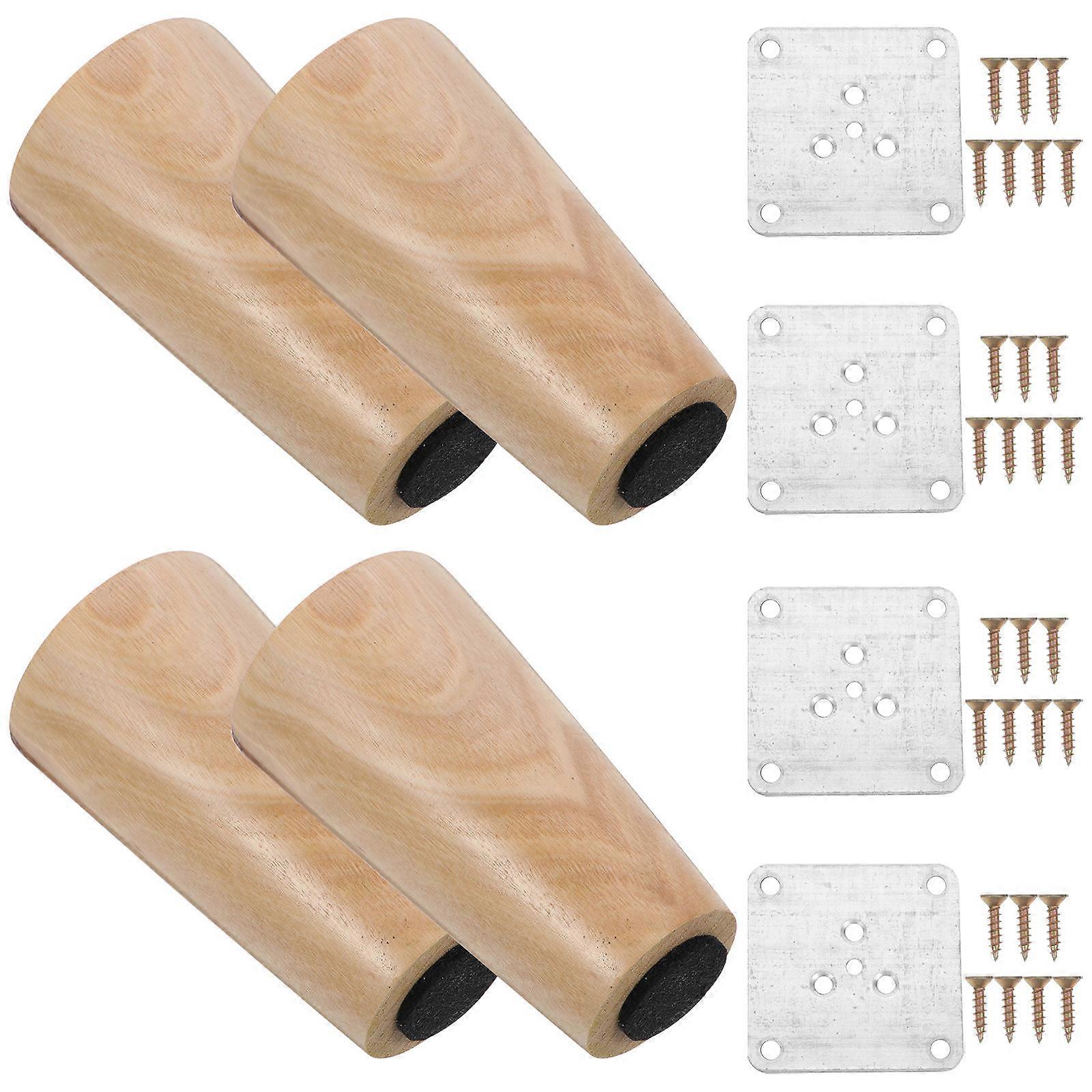 Furniture Upgrade 4Pcs Bed Leg Foot Replacement Solid Wood Design Assorted Color Support For Sofa Table Bench