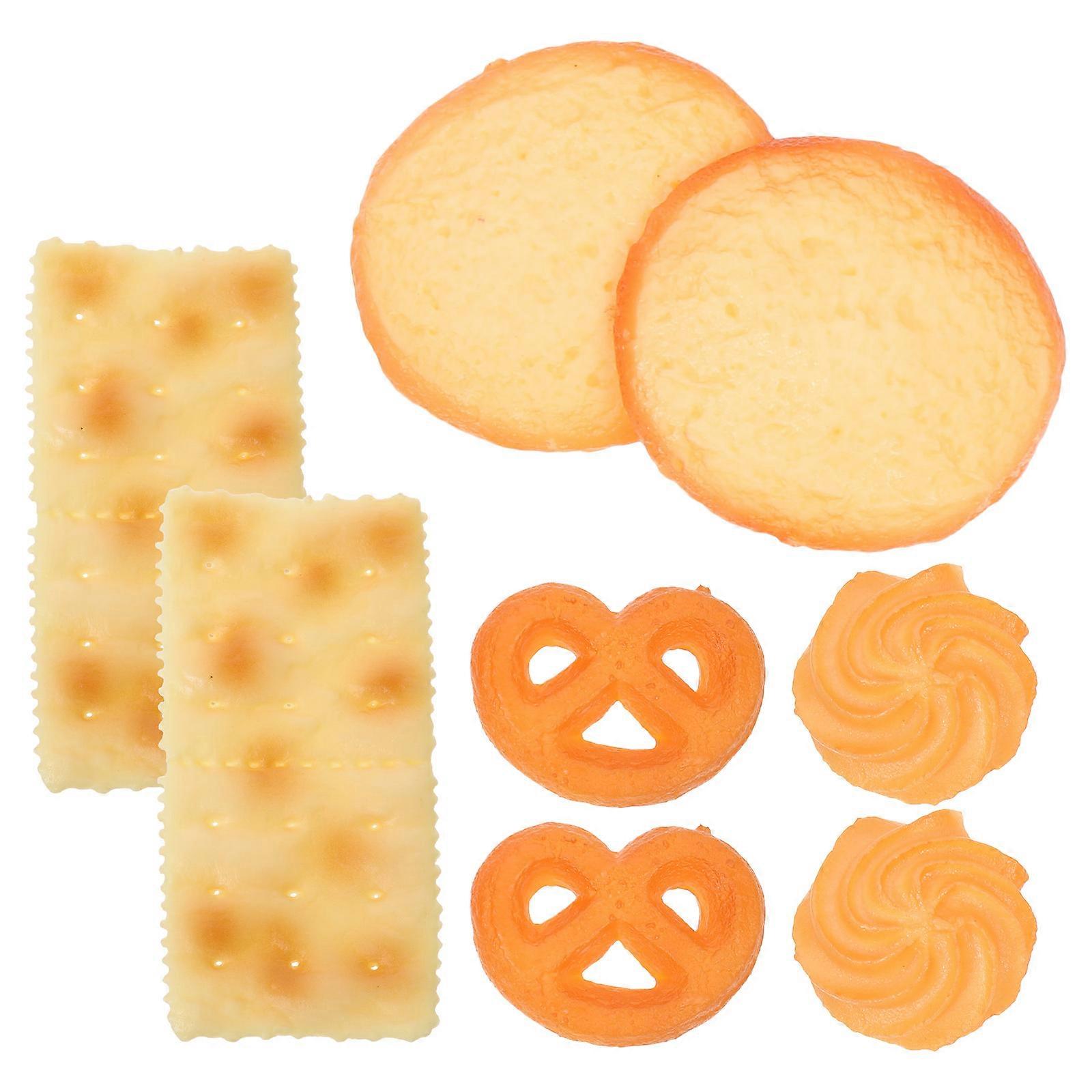 Cookie Model Set for Decoration 8Pcs Fake Cookie Ornaments for Display