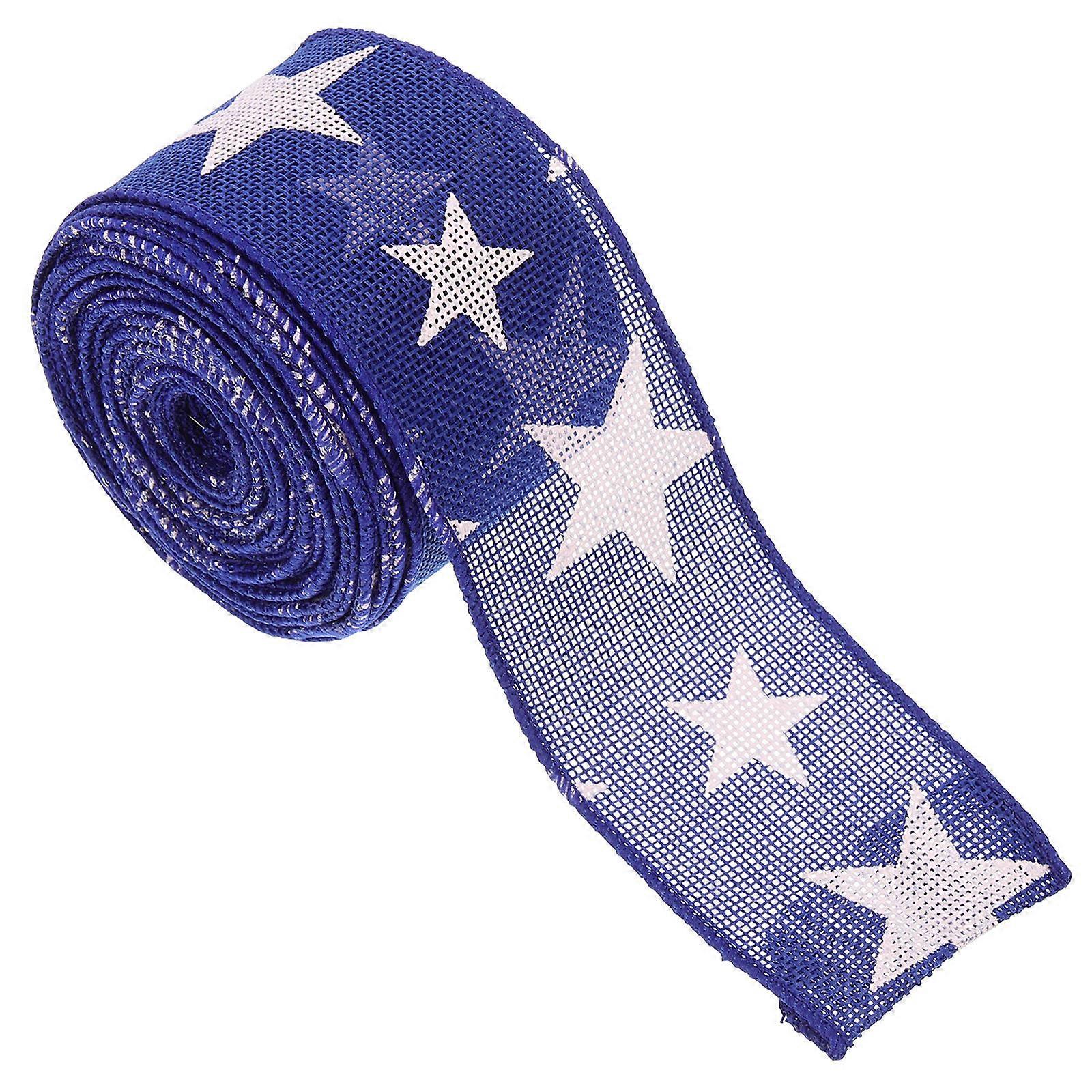 DIY Ribbon For Sewing Projects With Shape 900X6.3cm Blue Durable 1 Roll