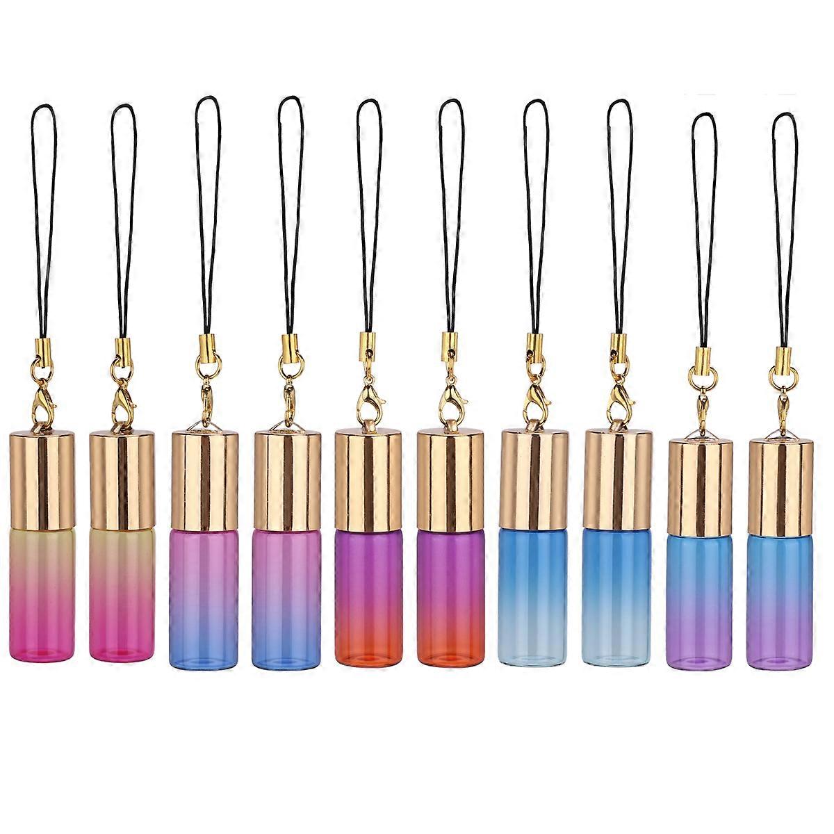 Empty Roll On Bottle Essential Oil Bottle Safety Protection Round Cap 10Pcs