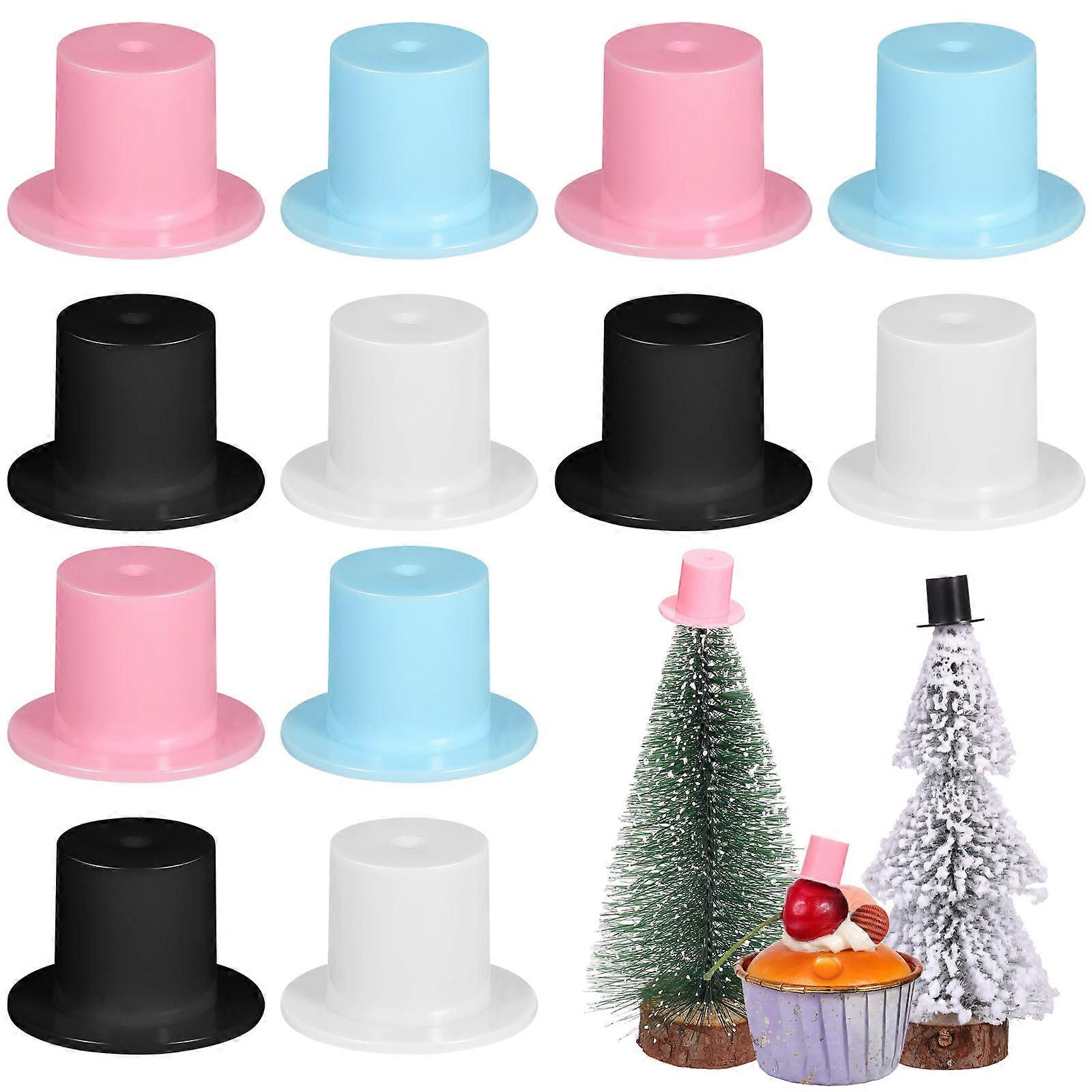 Mini Clown Cap 100Pcs Assorted Color DIY Essentials Plastic Hats for DIY Use