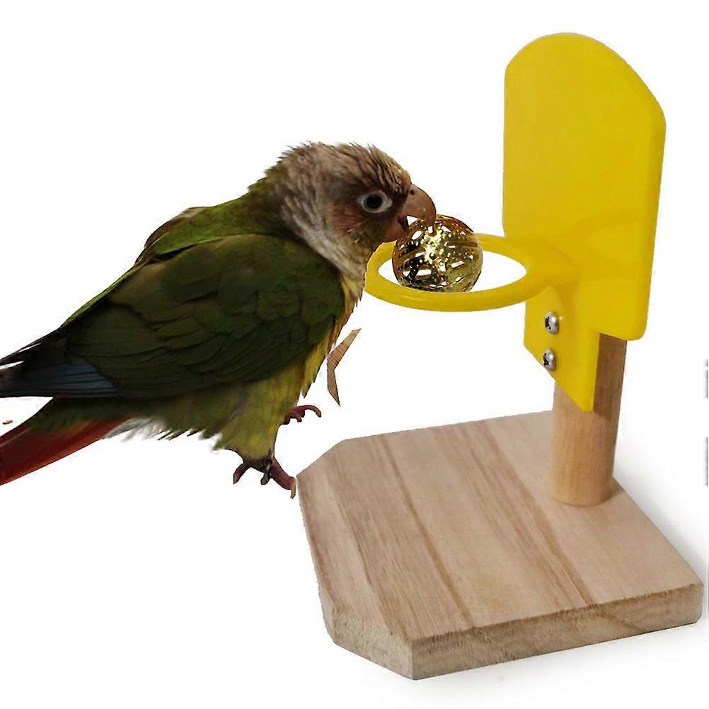 Interactive Basketball Stand Toy for Parrots Made of Safe Plastic with 3 Balls