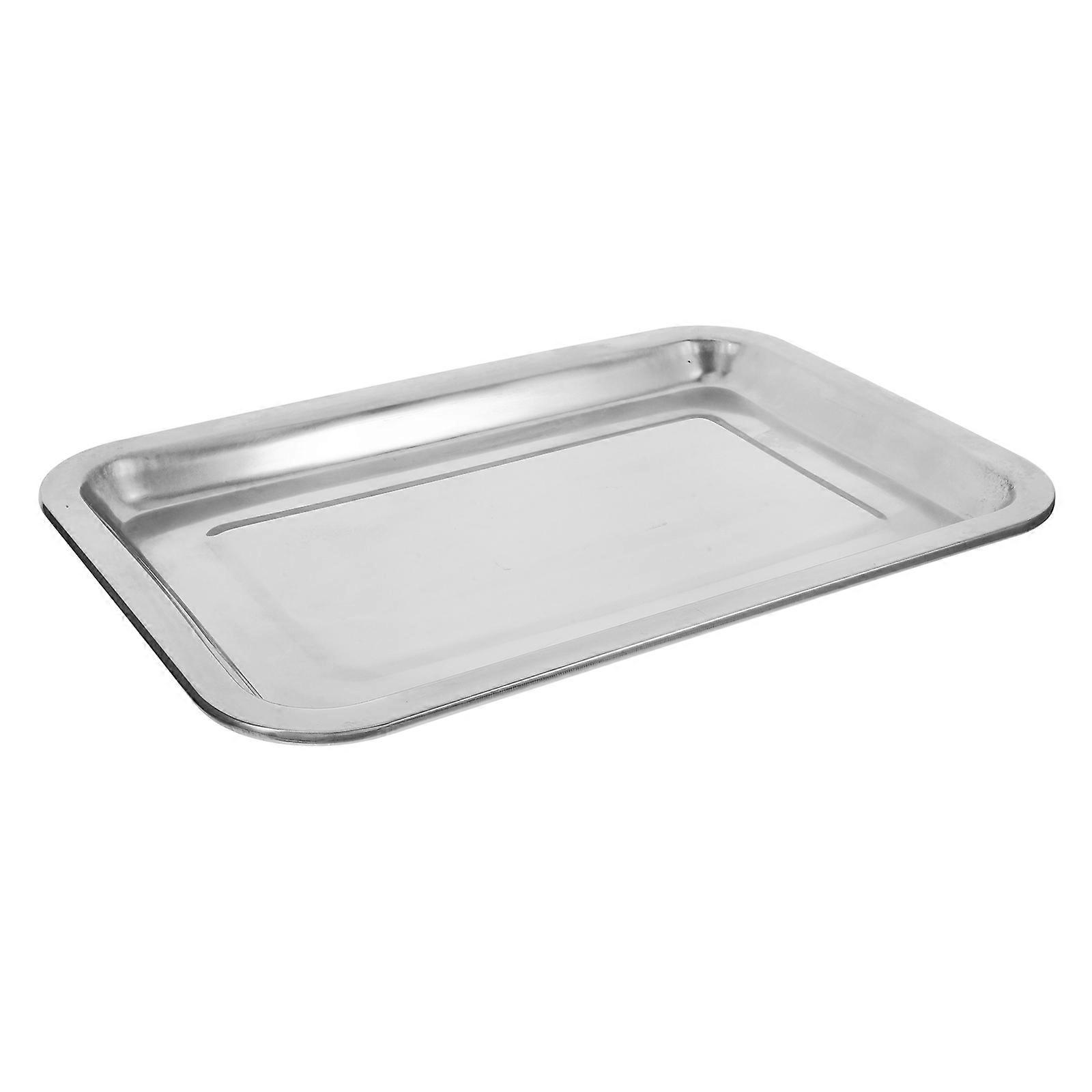 Stainless Steel Deep Edged Laboratory Tray Leak Pan for Chemical Experiments Teaching Supplies Material Storage Sleek Design Sturdy Construction
