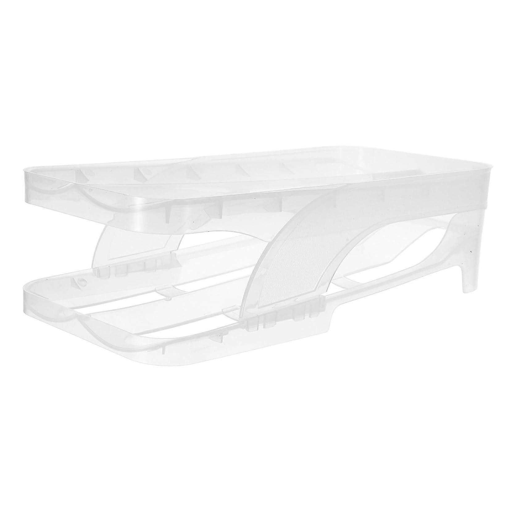 Doppel-Layer Eieraufbewahrung Kühlschrank Automatischer Roll-Eierspender Aus BPA-freiem Kunststoff Praktischer Eier-Organizer