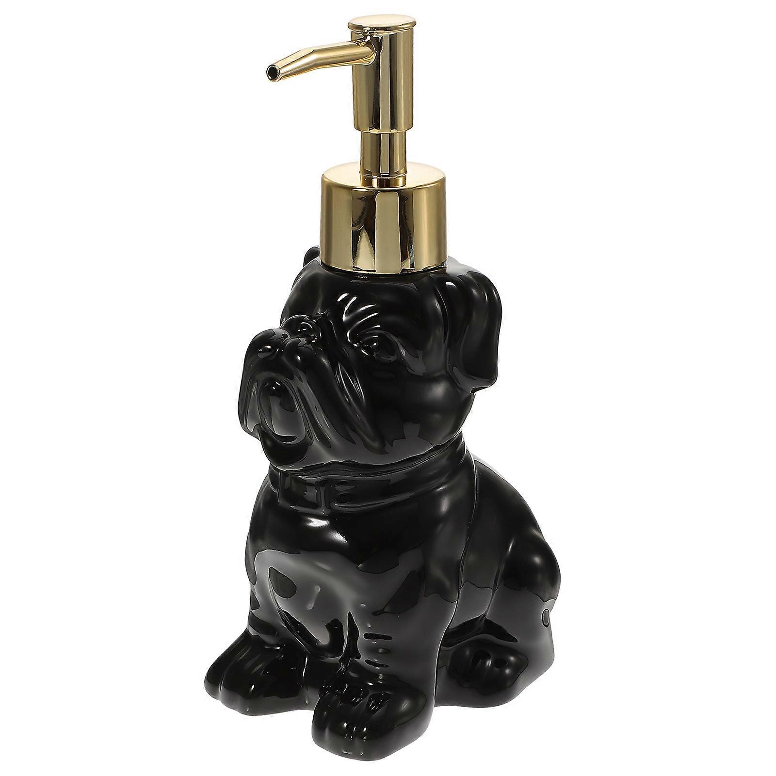 Cute Ceramic Dog Soap Dispenser for Liquid Soap 1 Bottle