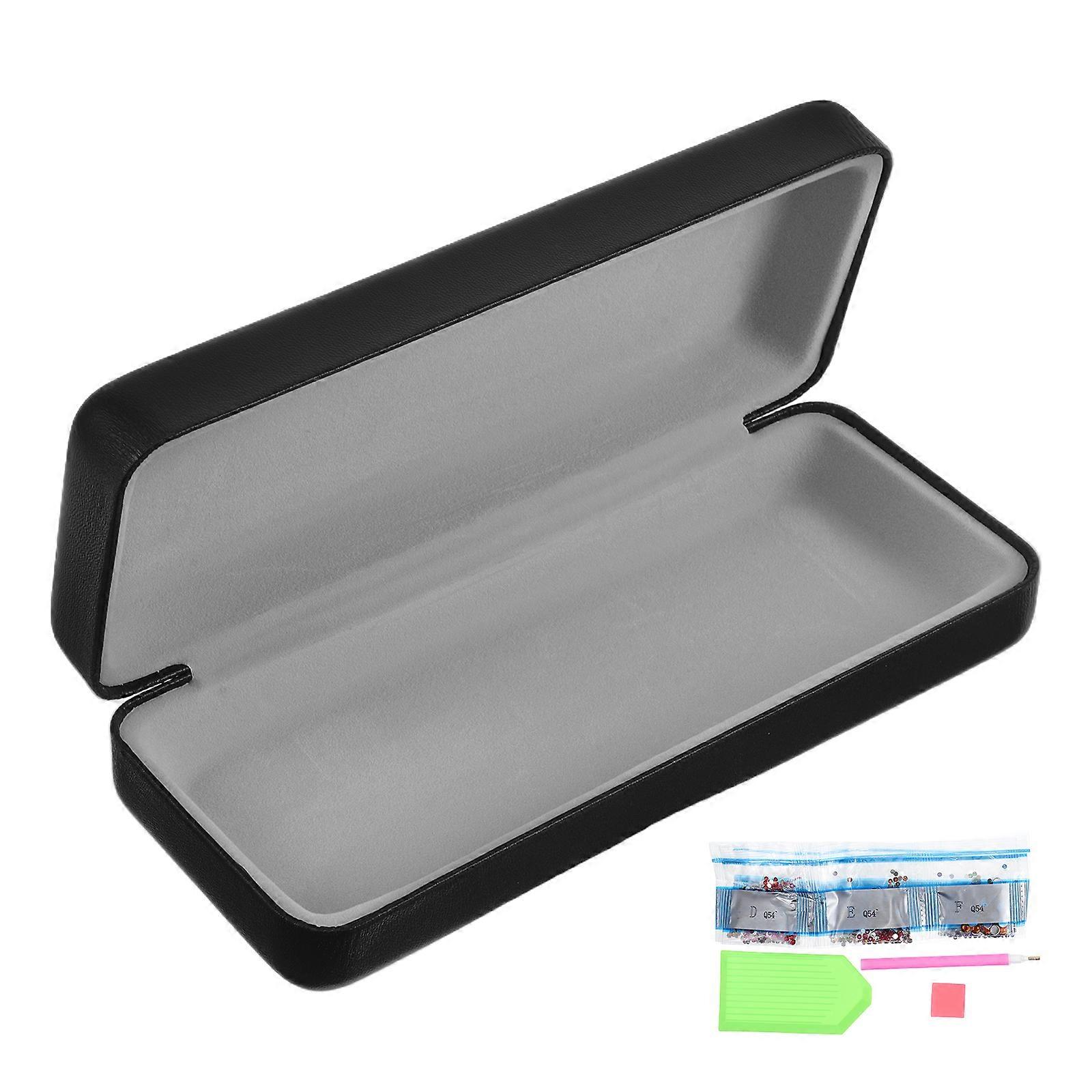 Hard Shell Eyeglasses Case with Diamond Art Durable Design for Home, Office, and Travel   Protective Sunglasses Pouch with Unique DIY Style and