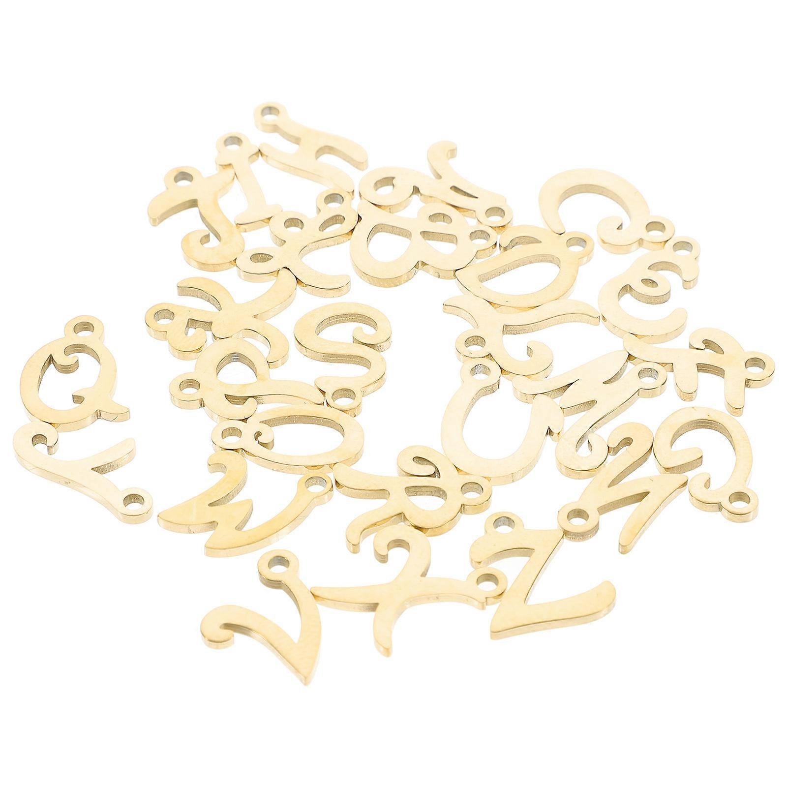 Chic Alphabet Charms for Handmade Projects, Functional Accessories for Craft Enthusiasts