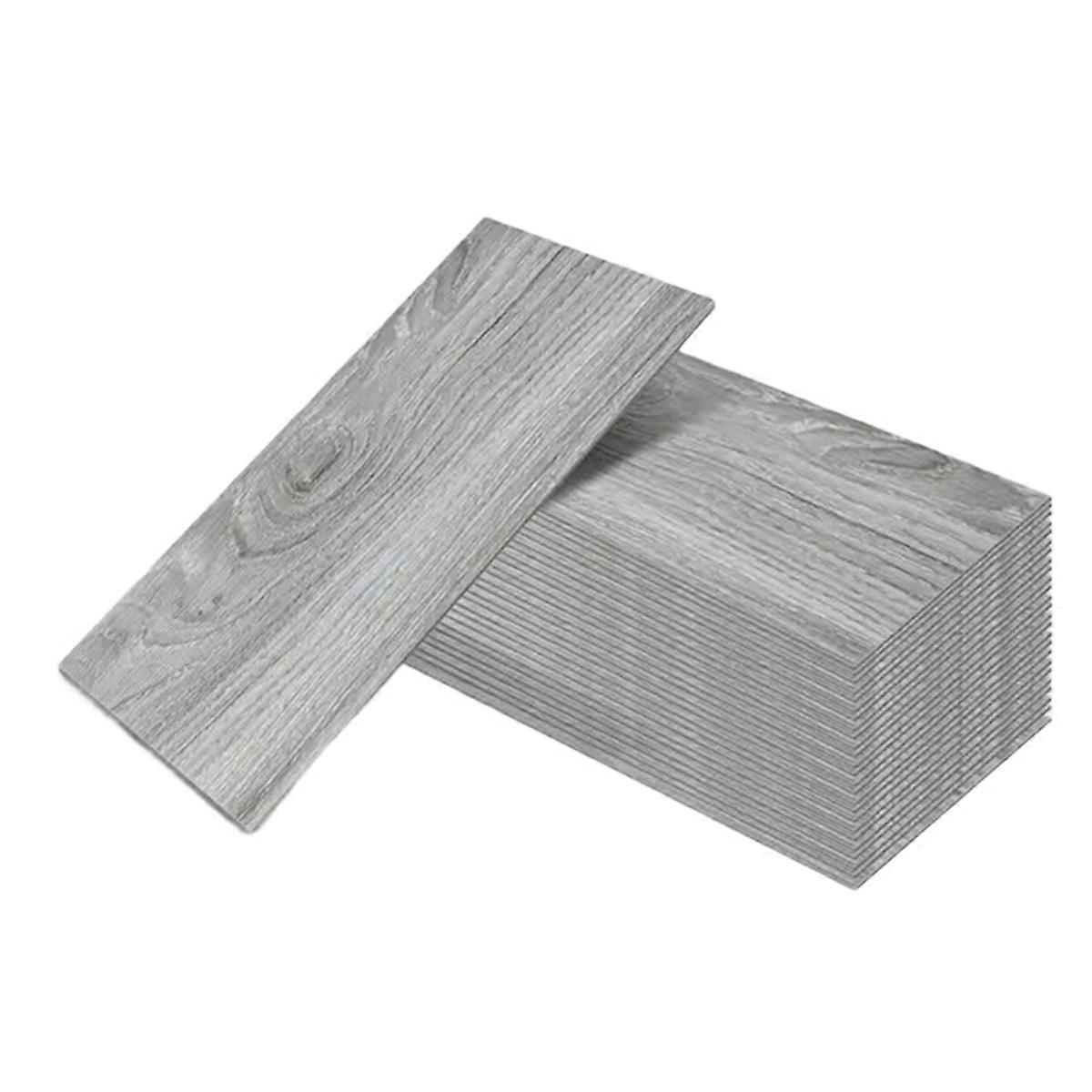 32 Pieces of Self-Adhesive Floor Tiles Wood Grain Wall Stickers A