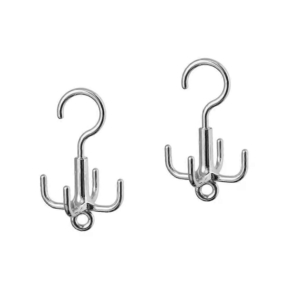 Swivel Hook Belt Hanger, 2Pcs Set Space Saving Rotating Claw for Coats Hats Belts