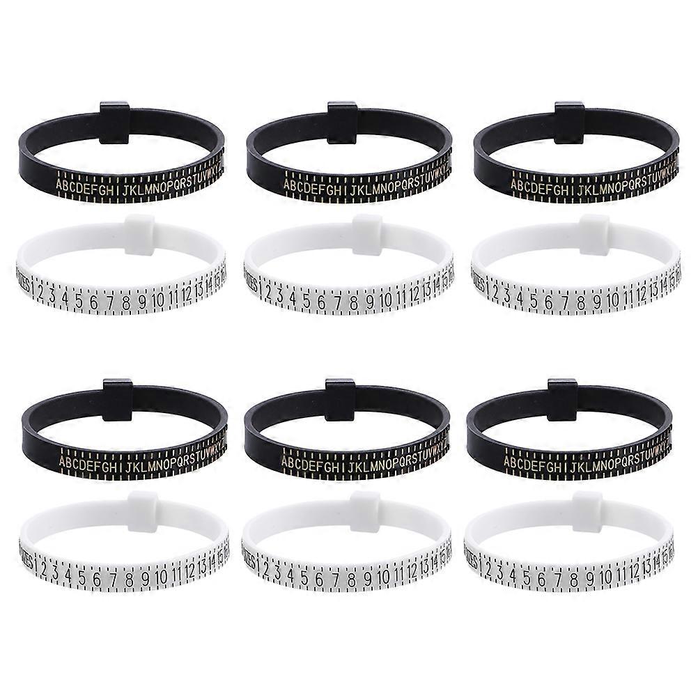 Black Plastic Ring Gauge for Measuring with Clear Number Display and Structure Design Practical for Jewelry Measurement