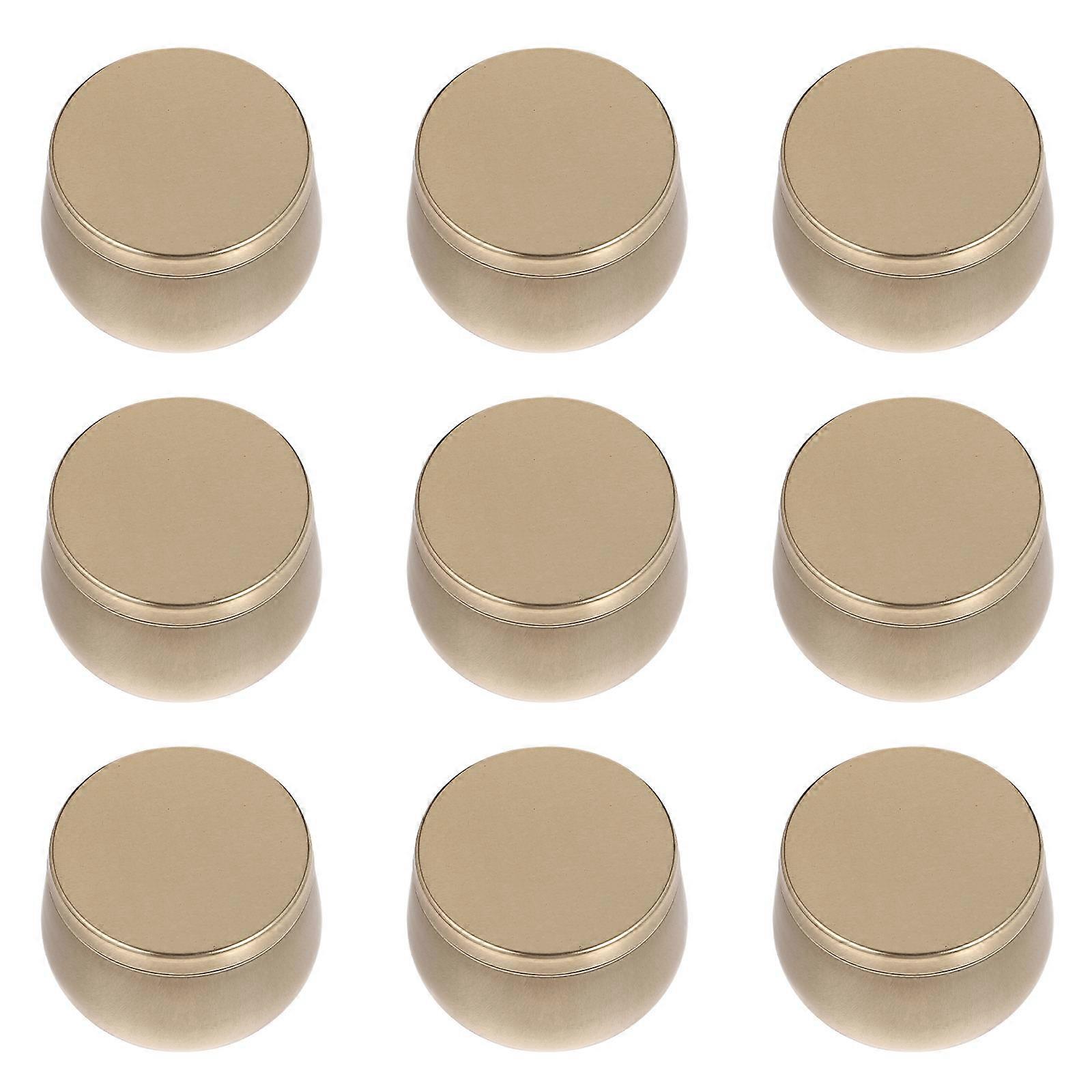 9pcs Tinplate Candy Jar Tea Can Sundries Jewelry Storage Jar Container
