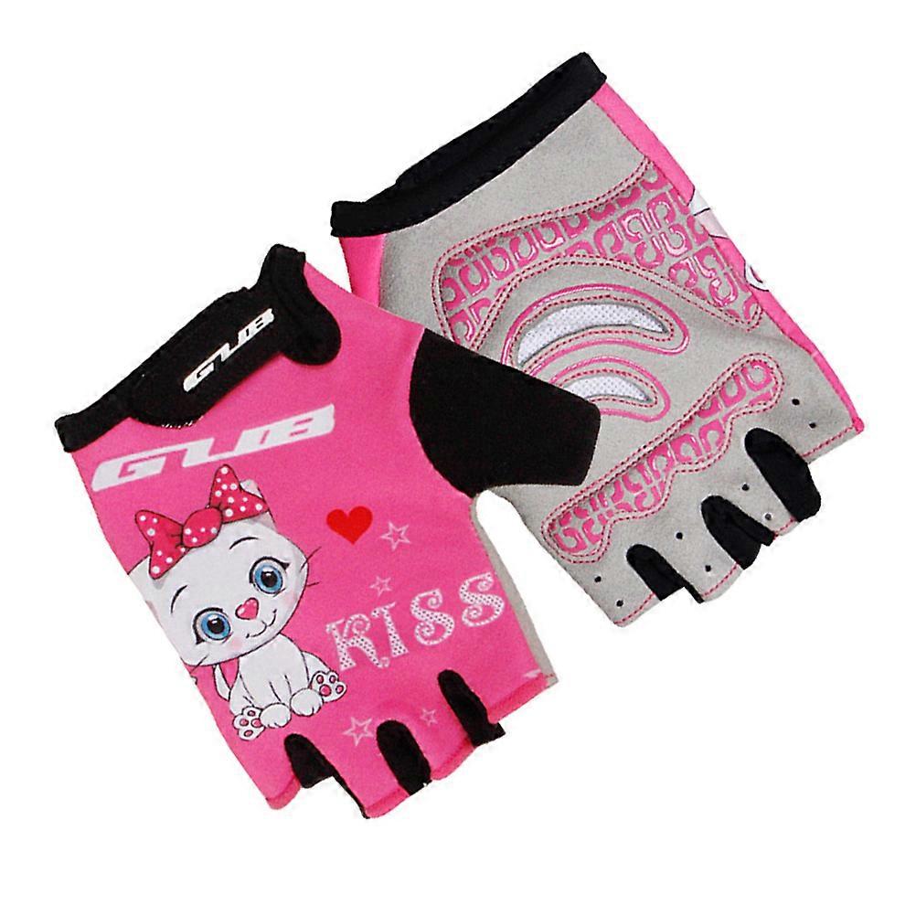 Outdoor Exercise Gloves Half Finger Gloves For Kids Children Size L/XL Multi Color Anti-slip 1Set
