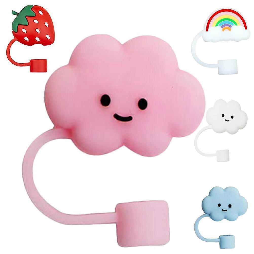 Dust-Proof Straw Caps Adorable Shape Good Sealing For Outdoor Activities 5Pcs