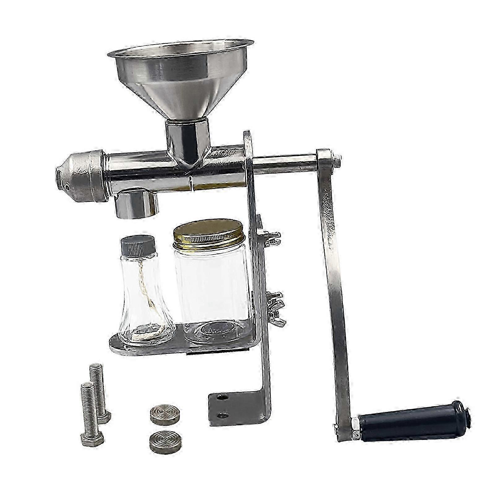 Manual Oil Press Machine Stainless Steel Oil Extractor for Family Use - Ideal for Extracting Oil from White Sesame