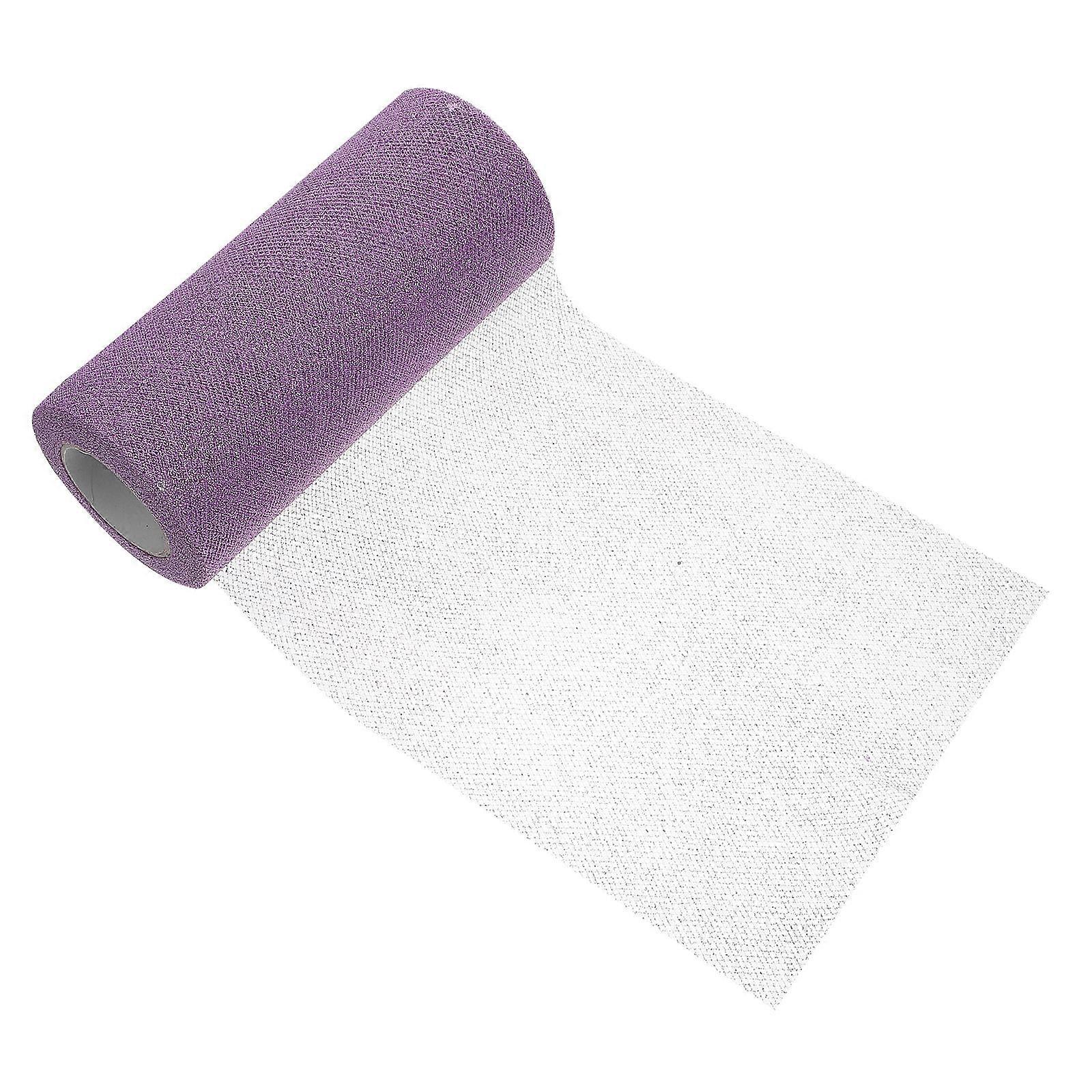 Decorative Ribbon Roll In Purple For Parties With Craft Mesh Style 1 Roll