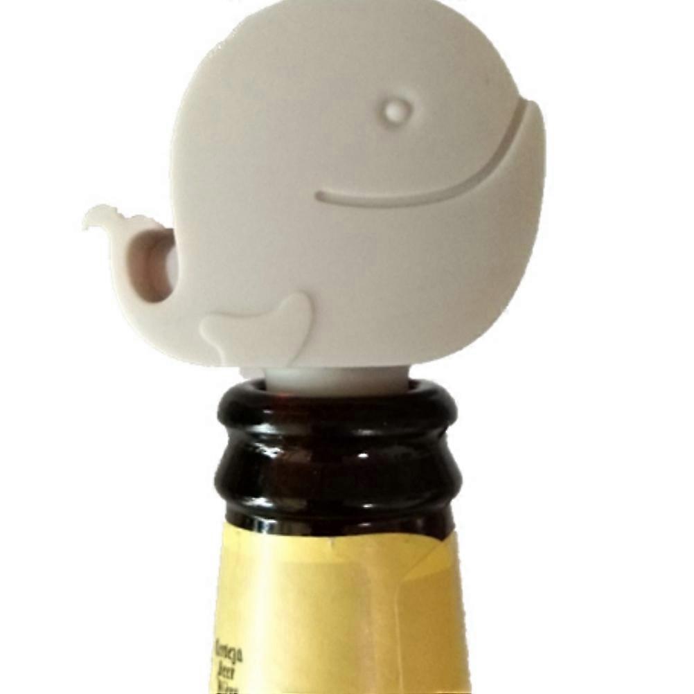 Skyblue Silicone Pourer and with Whale Design for Use Fits Most Bottles