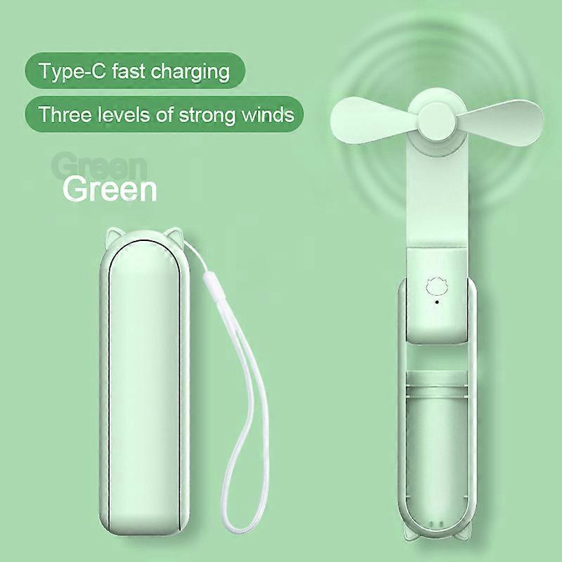 Small, foldable, portable, powerful, portable, USB rechargeable, green