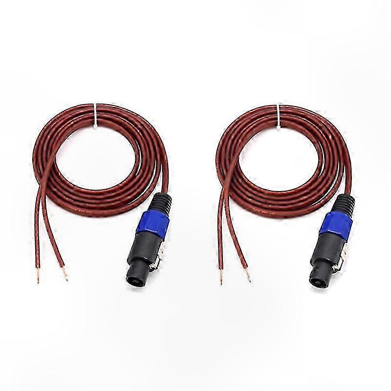 2-Piece Speaker Cable with Bare Wire Ends, NL4 Connector to Amplifier Cord for o Equipment Connection
