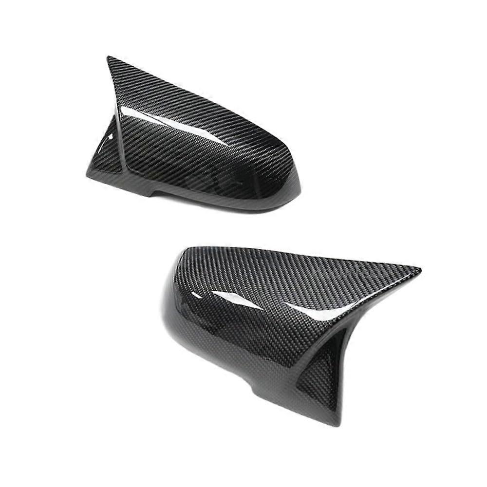 Side Mirror Rear View Mirror Housing Pack of 2, Carbon Black, Compatible with BMW Series 1 2 3 4 XM 220i 328i 420i F20 F21 F22 F23 F30 F32 F33 F36 X1