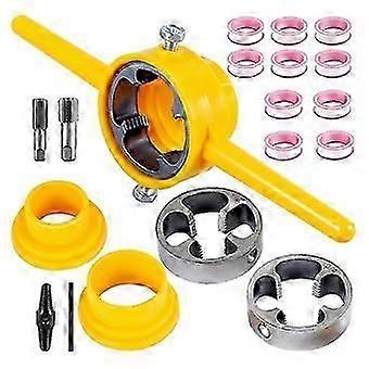 6Pcs PVC Thread Maker Tool, Pipe Threader Plumbing Tool, Pipe Threader Kit with 1/2 Inch 3/4 Inch 1