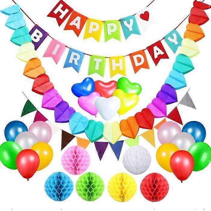 Party Decorations, Happy Birthday Banner Flags