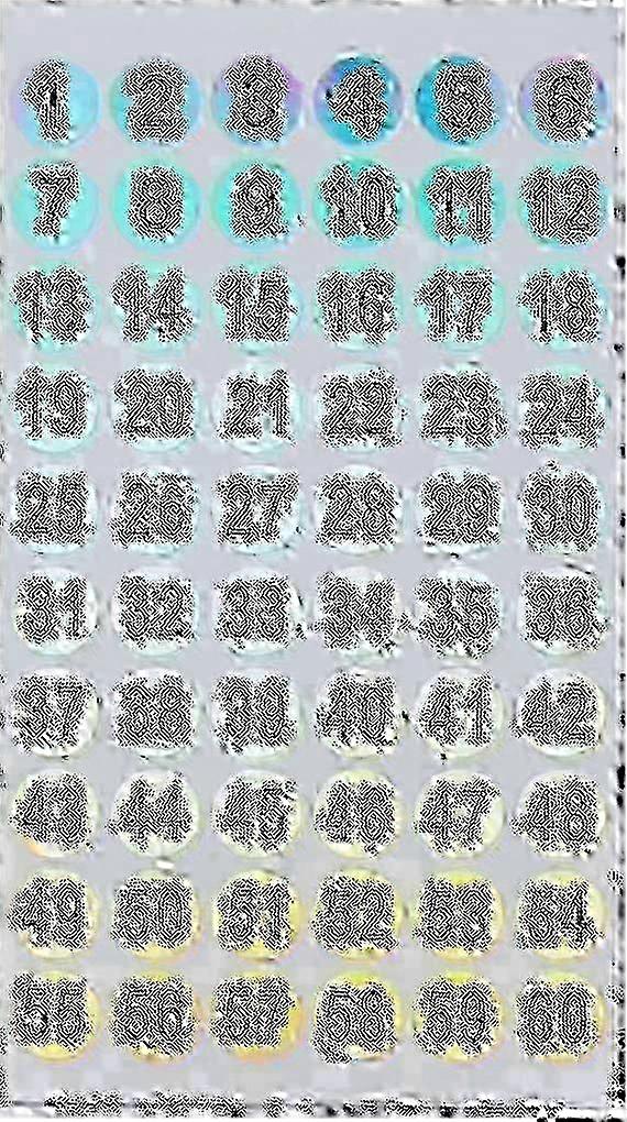 Laser Number Label Stickers for DIY Craft Projects