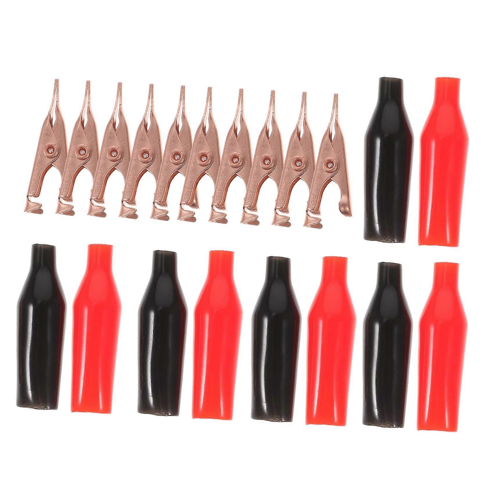 Metal Alligator Clip Clamp Set 10 Pc Mini Clamps High Conductivity Non-Deforming Electrical Lab Testing Random Color