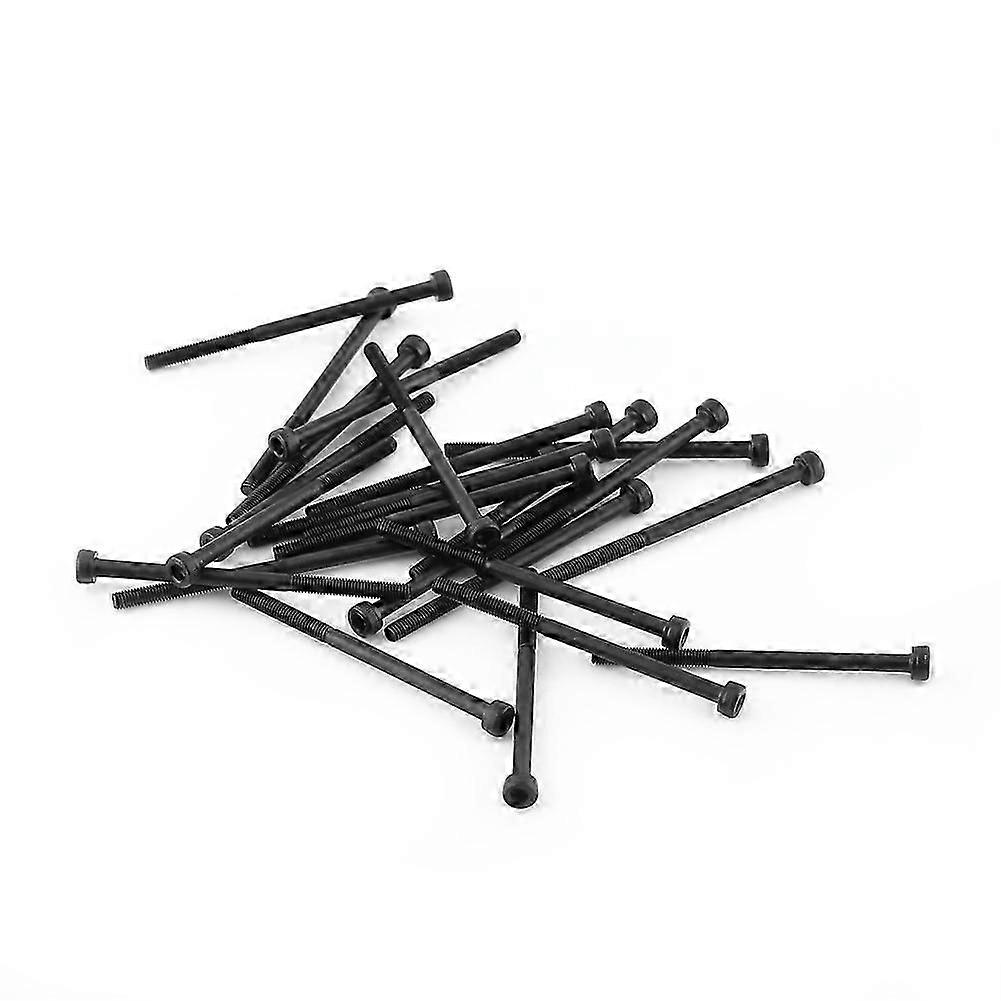 M3 Black Hex Socket Cap Head Screw Bolt Set (M3*50mm,Partially Threaded,24pcs)