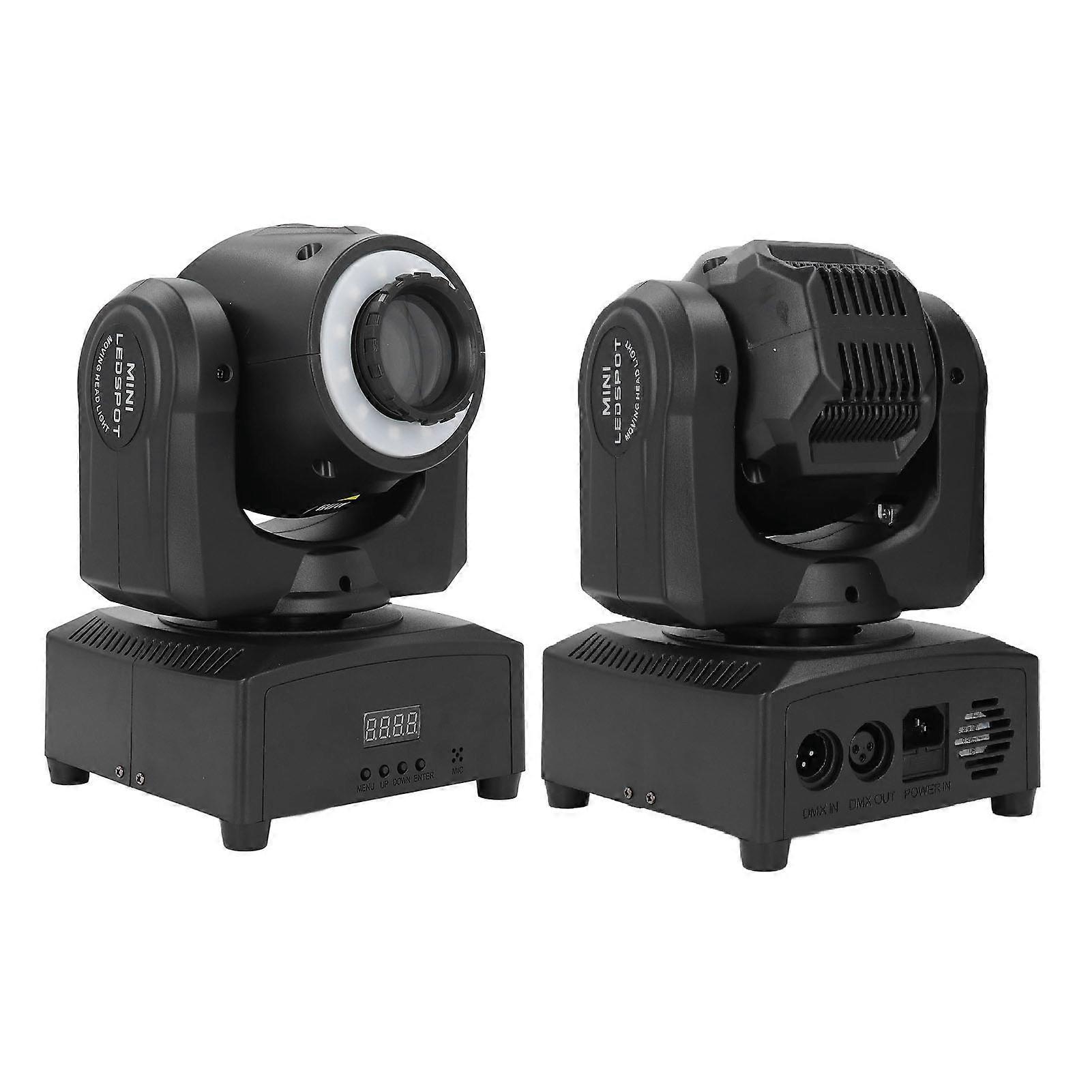 30W LED Moving Head Light 8 Patterns 8 Colors Black EU Plug