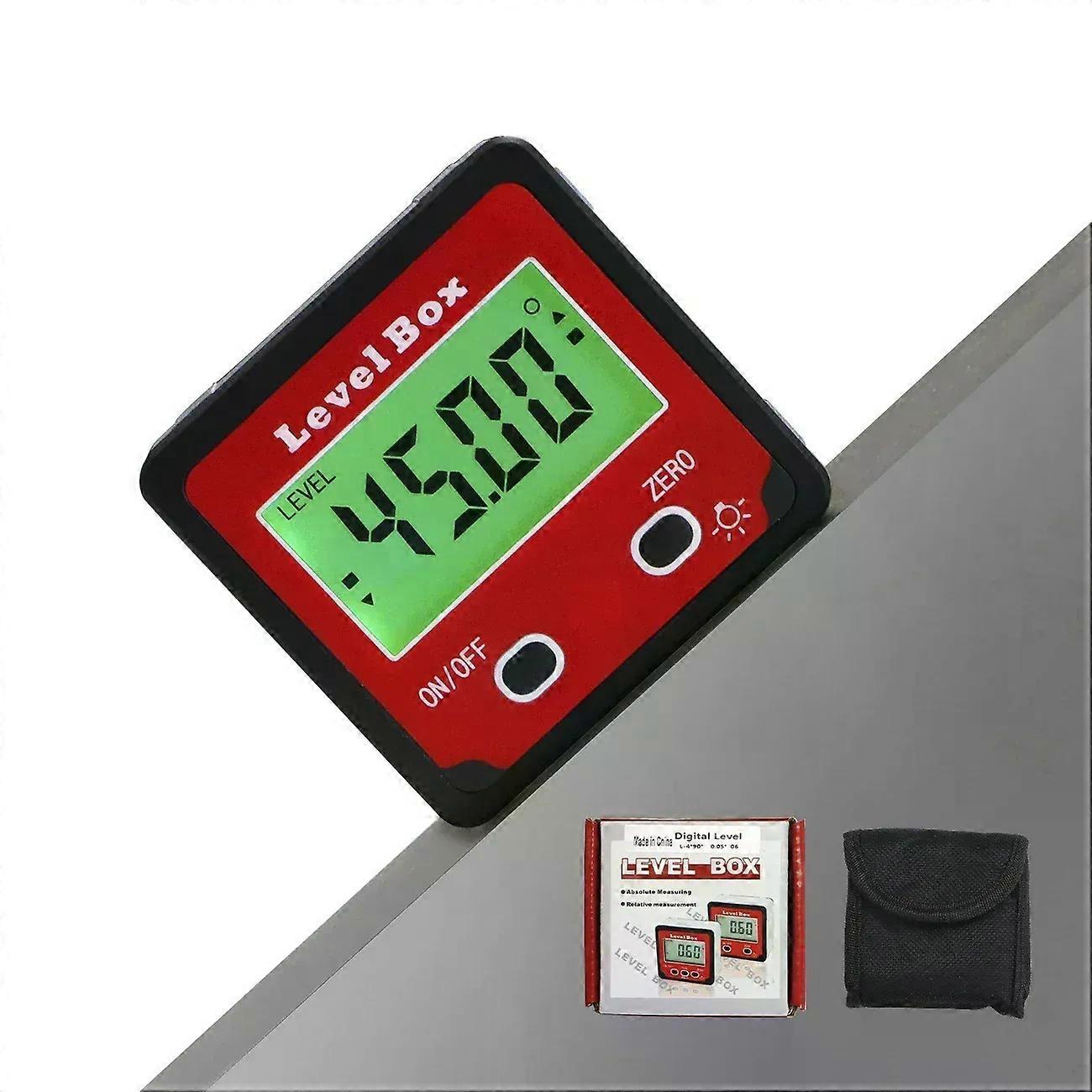 Digital Level Box With Aluminium Framework Protractor Angle Finder Bevel Inclinometer for Woodworking Table Saw Construction