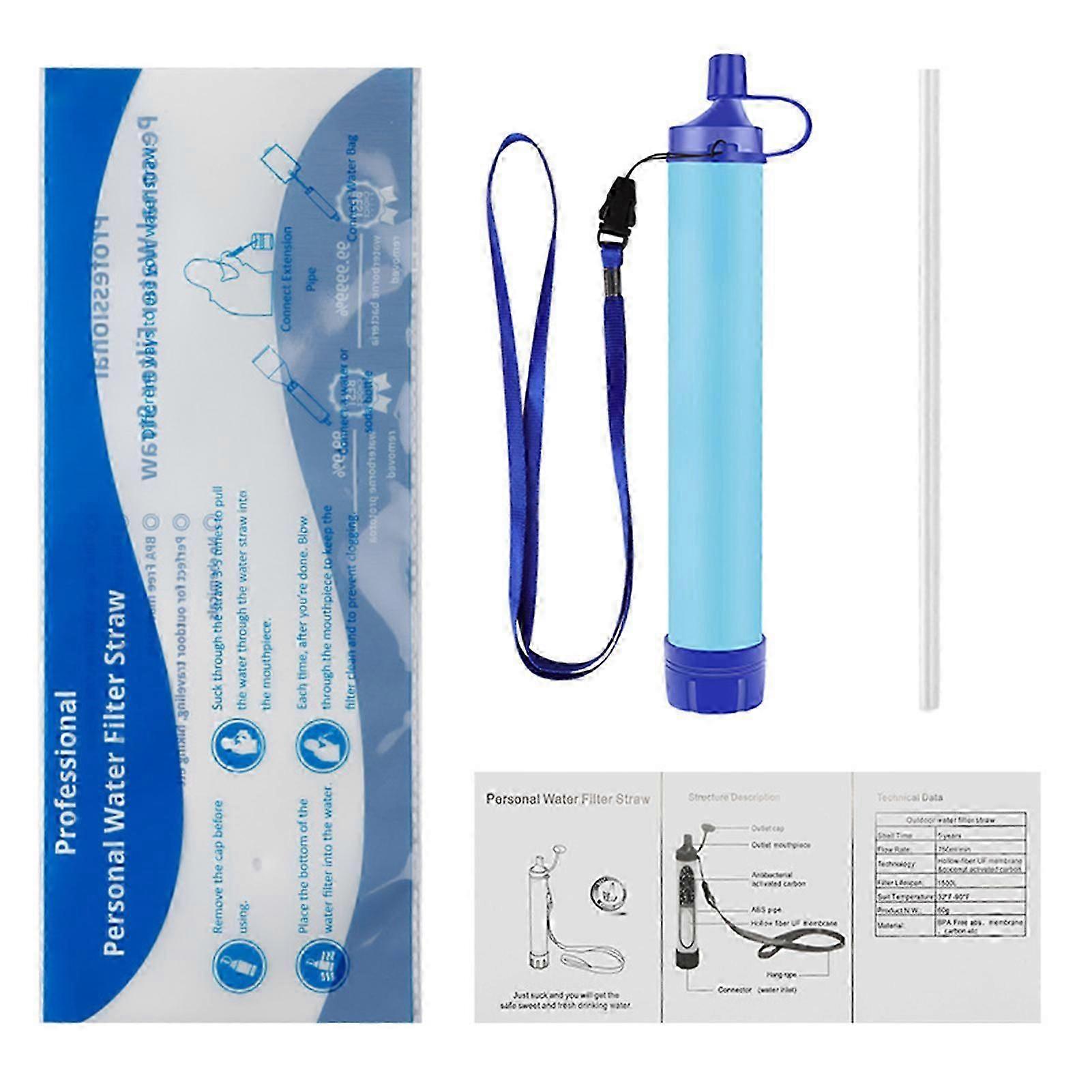 Portable Water Filter Straw for Camping Hiking Versatile Easy to Use for Safe Outdoor Drinking