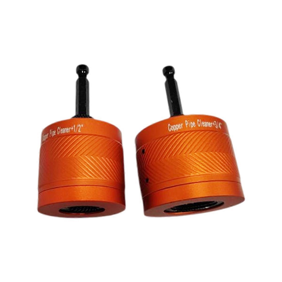 1/2In & 3/4In Metal Copper Pipe Cleaner Set,for Cleaning Rust, Stains