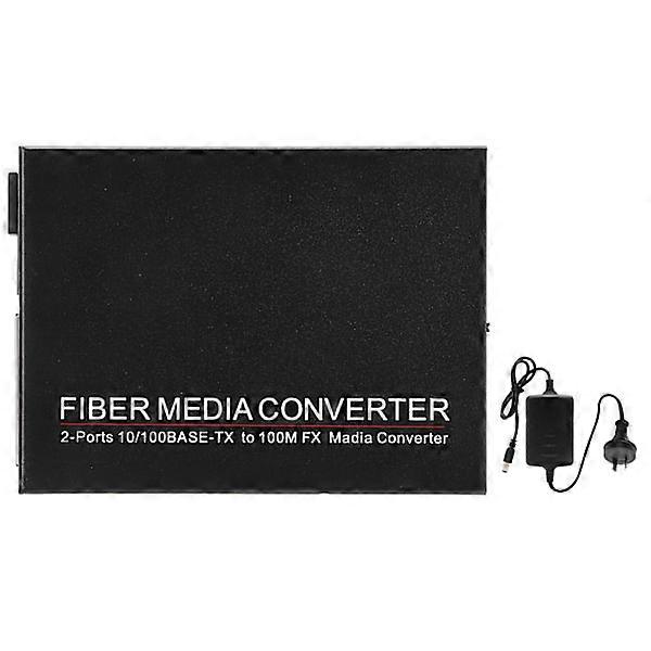 2-Port-Ethernet-Glasfaser-Switch TBCMC3412ES20A Plug-Play-stabile, robuste Computer-Netzwerk-Switches 100240 V (AU-Stecker)