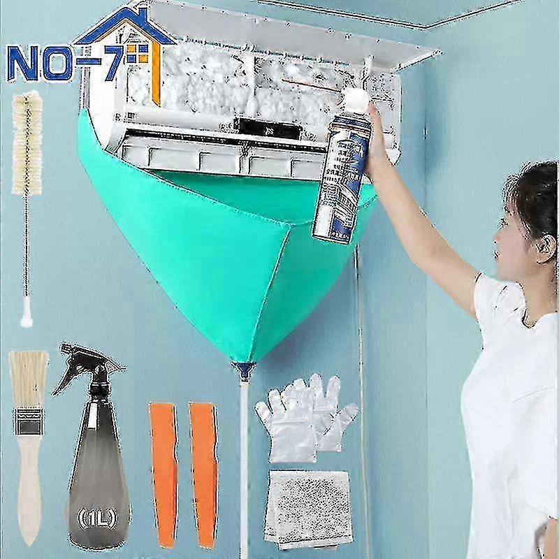 AC Cleaning Kit with Leak-proof Cover, No Disassembly Tools, Water Pipe for Air Conditioner Maintenance