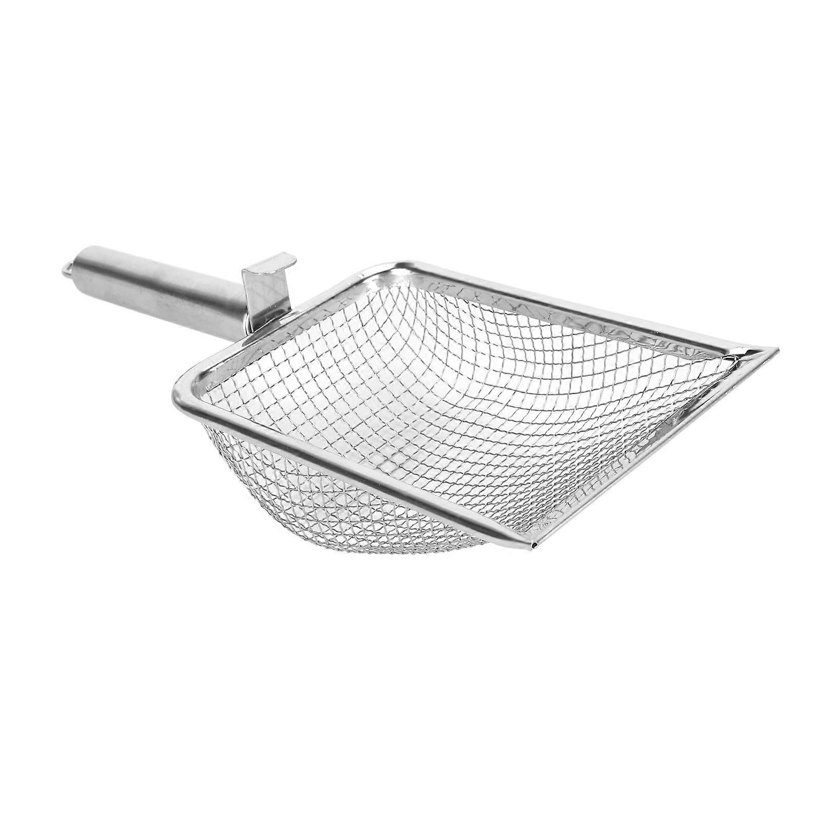 Rustproof Stainless Steel Cat Litter Scoop with Hook, Easy Clean