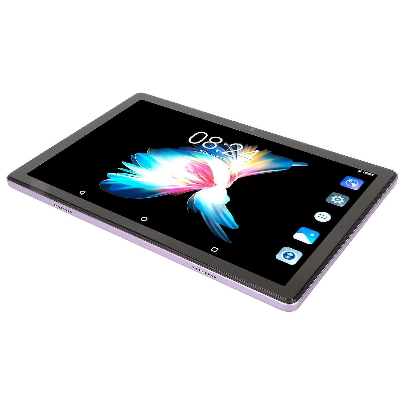 10.1 Inch Android 13 Tablet 8GB RAM 128GB ROM Purple US Plug