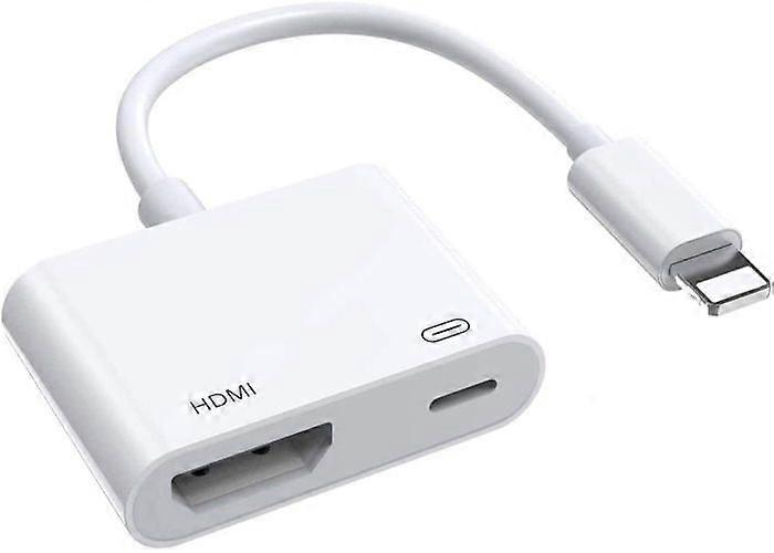 Hdmi Adapter for compatible with Iphone To Tv, 1080P Digital Av Adapter, Sync Screen, Hdmi Connection for compatible with Iphone And Ipad