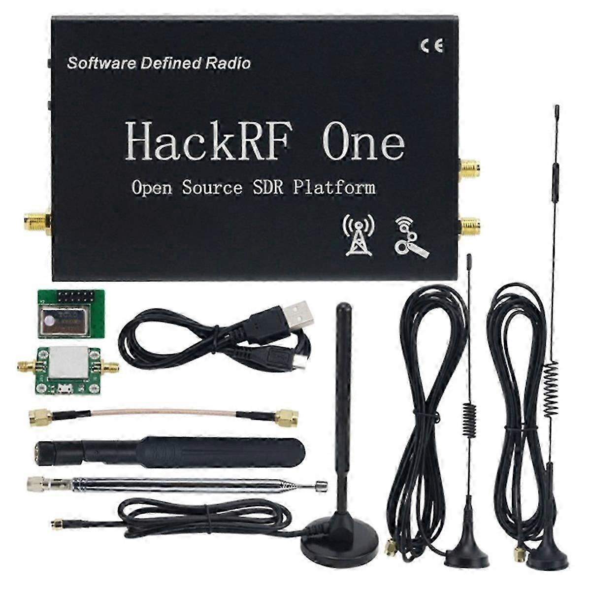 1mhz-6ghz For Hackrf One R9 V1.7.0 Sdr Software Defined Radio Receiver Assembled Black Shell W/ Lna