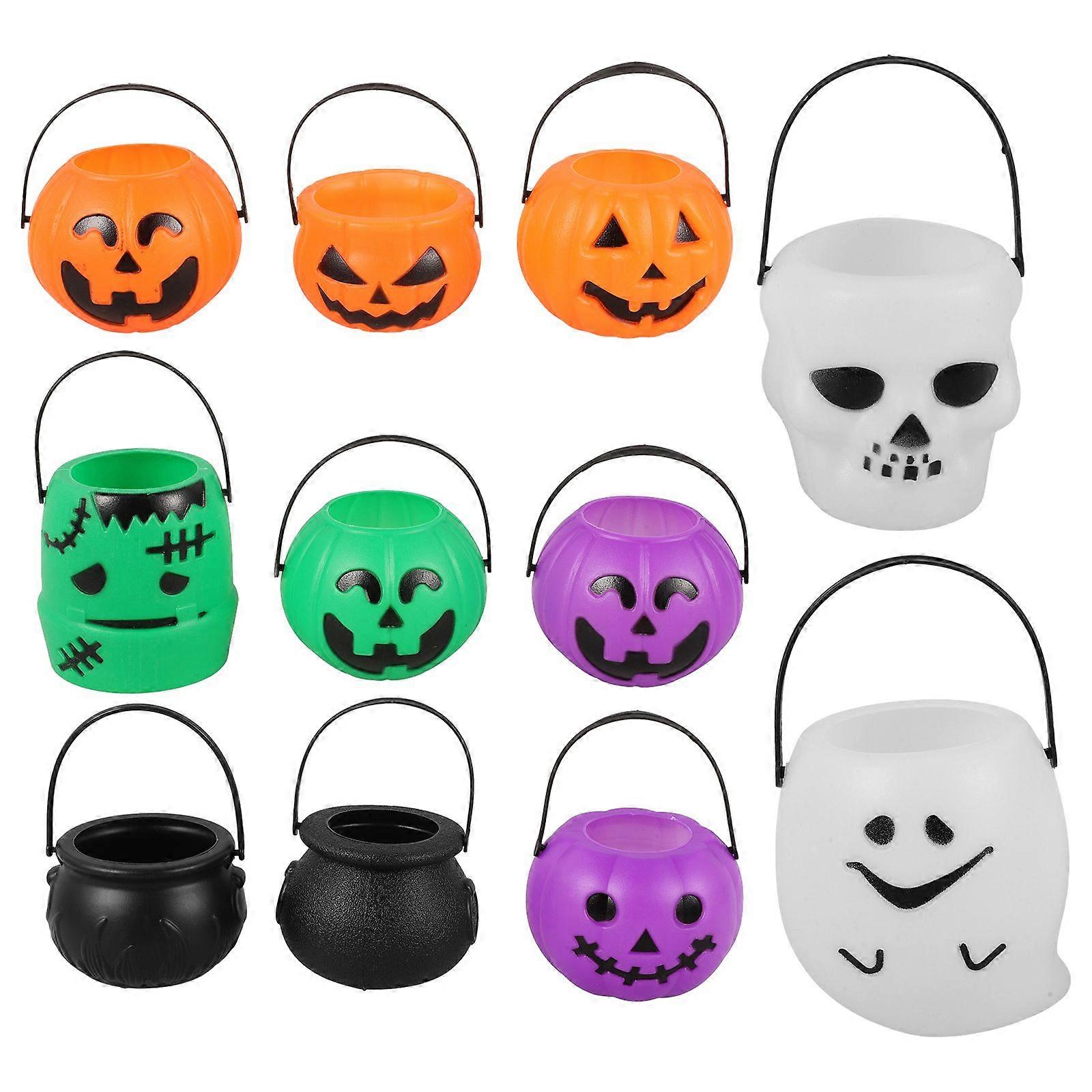 11pcs Creative Design Candy Holder Halloween Candy Storage Container Halloween Candy Bucket