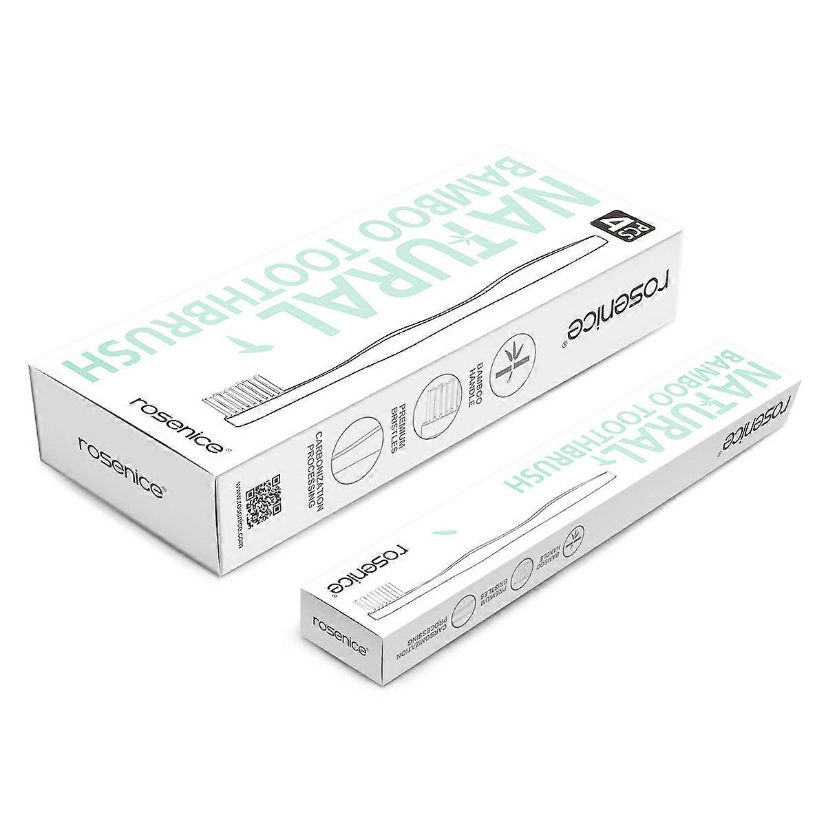 Bristle Toothbrush Bamboo Handle Toothbrush for Cleaning Teeth 4Pcs