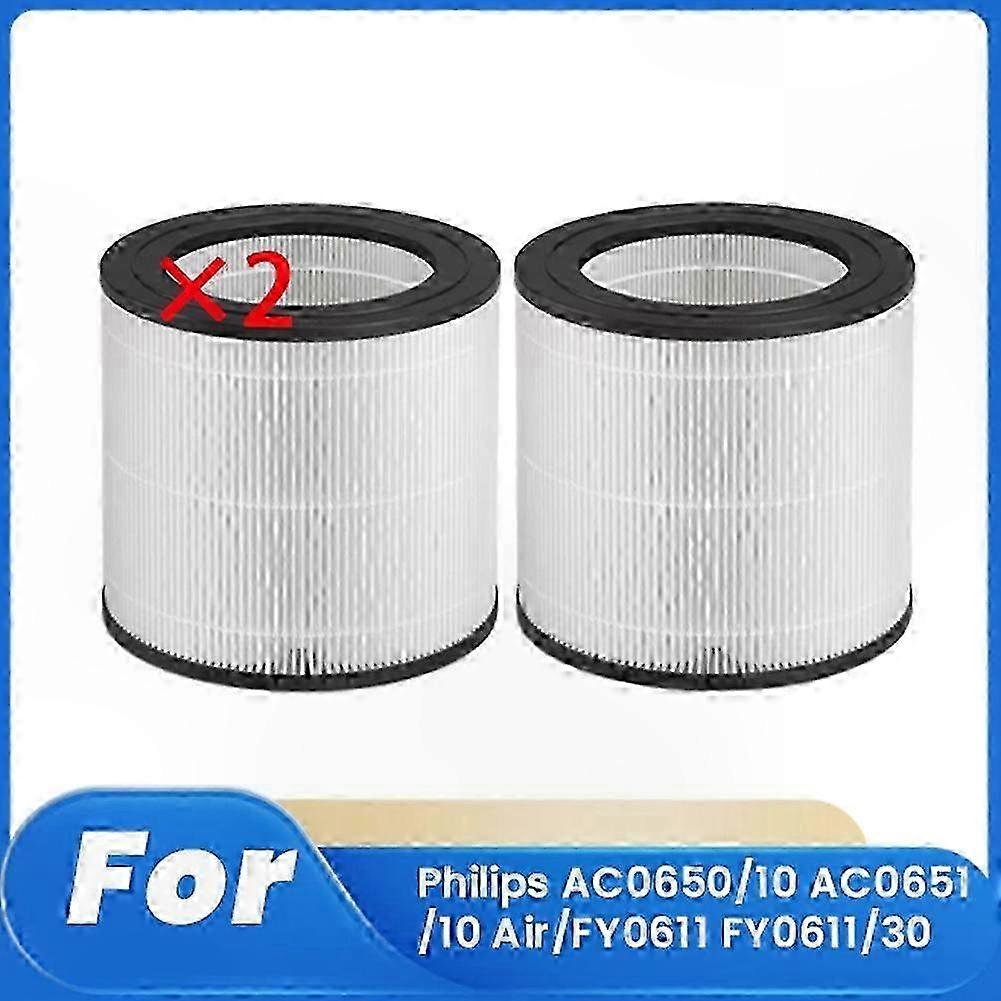 2 Pack Replacement Air Purifier Filters for AC0650/10 AC0651/10 FY0611-Compatible Models