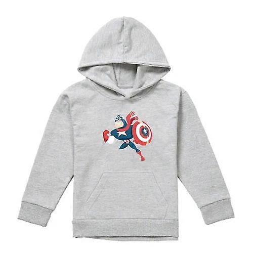 Captain America Childrens/Kids Holiday Outfit Heather Pull Over Hoodie