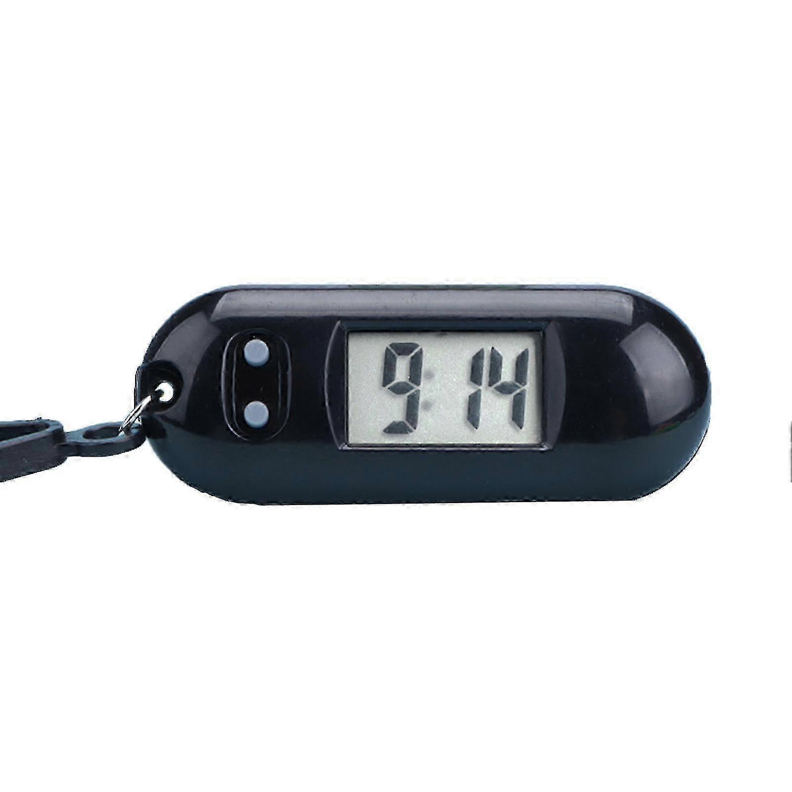 Silent Electronic Clock LCD Digital Display Portable Student Exam Study Desktop Keychain Clock Compatible Library City