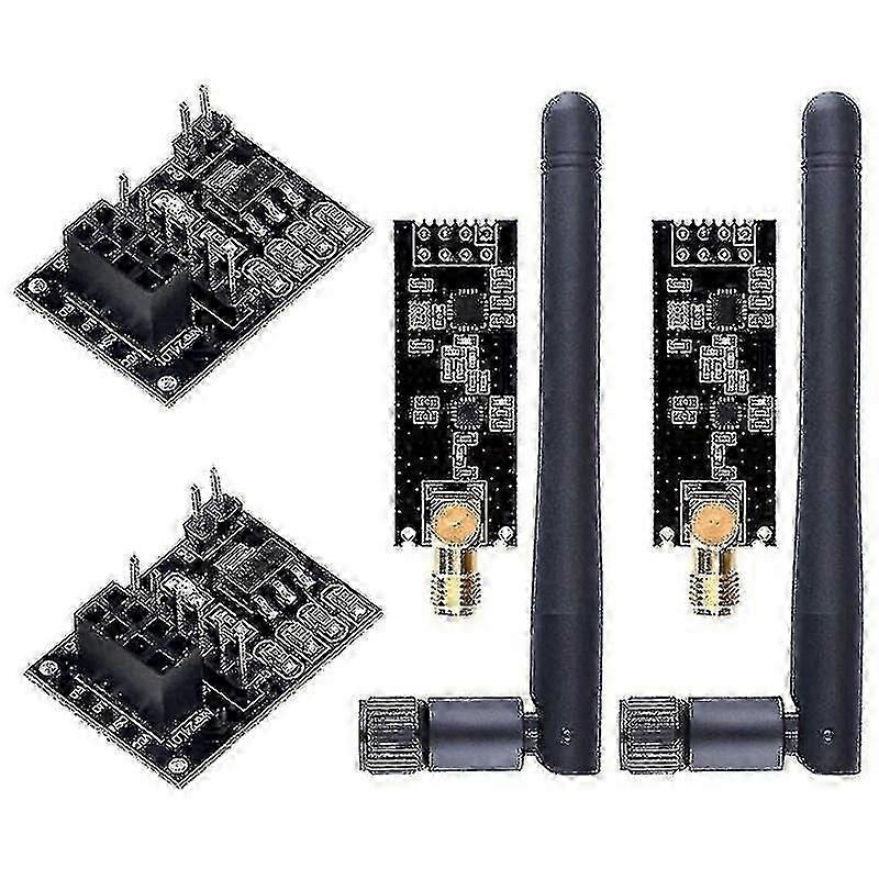 2pcs Nrf24l01+pa+lna Rf Transceiver Module With Sma Antenna 2.4 Ghz 1100m + Nrf24l01 Wireless Module TY