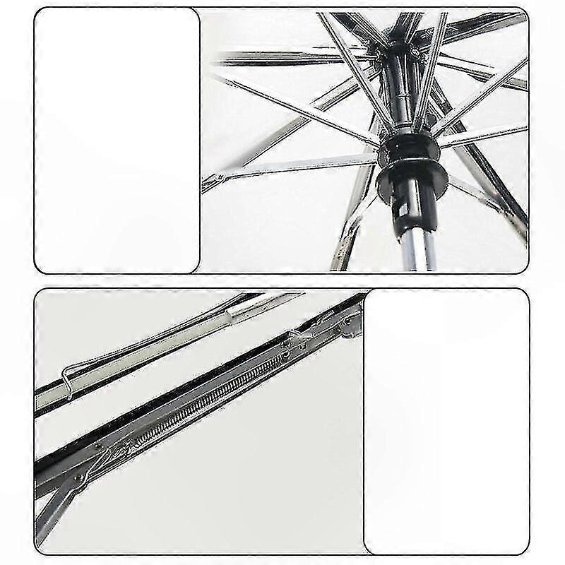 Compact Clear Folding Umbrella with Windproof Design for Rain and Sun Protection