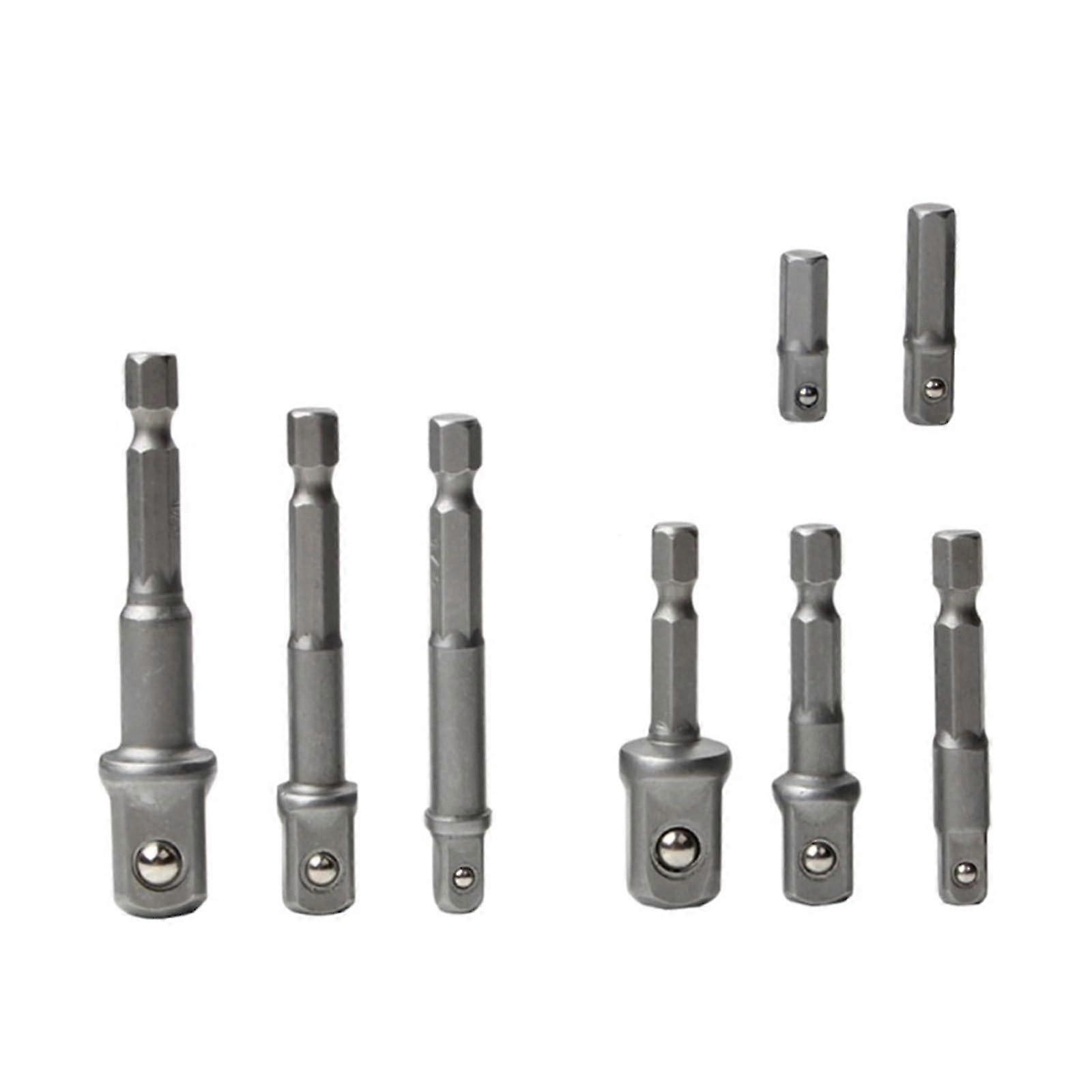 8pcs Drill Socket Adapter 1/4 Inches Hex Shank Extension For Impact Driver 2025