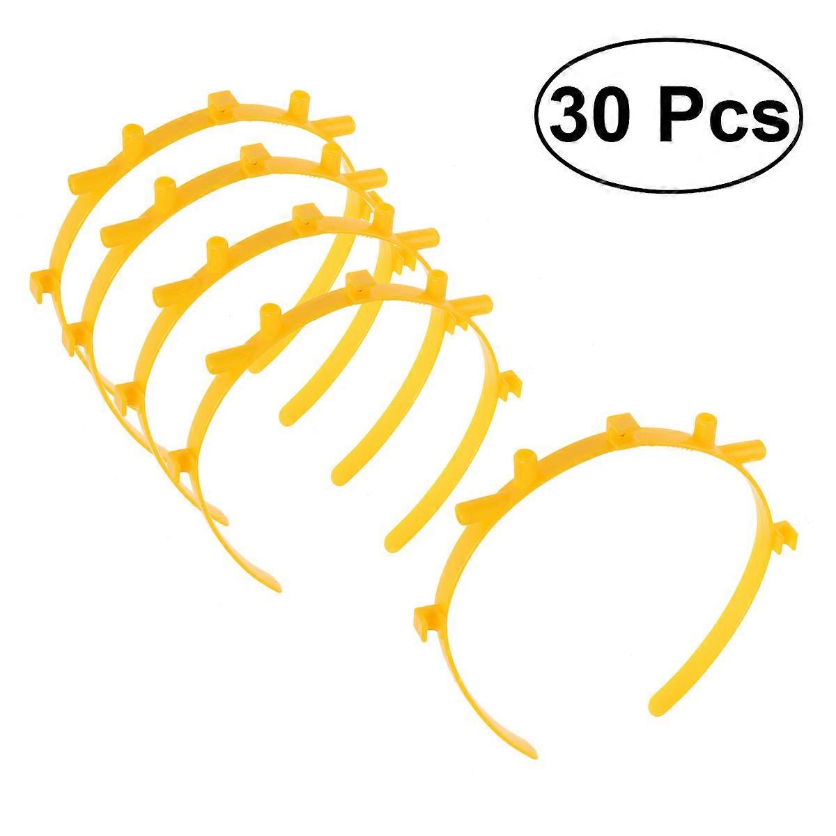 Light Up Eye Glass Fluorescent Headband for Party Use 30Pcs Golden