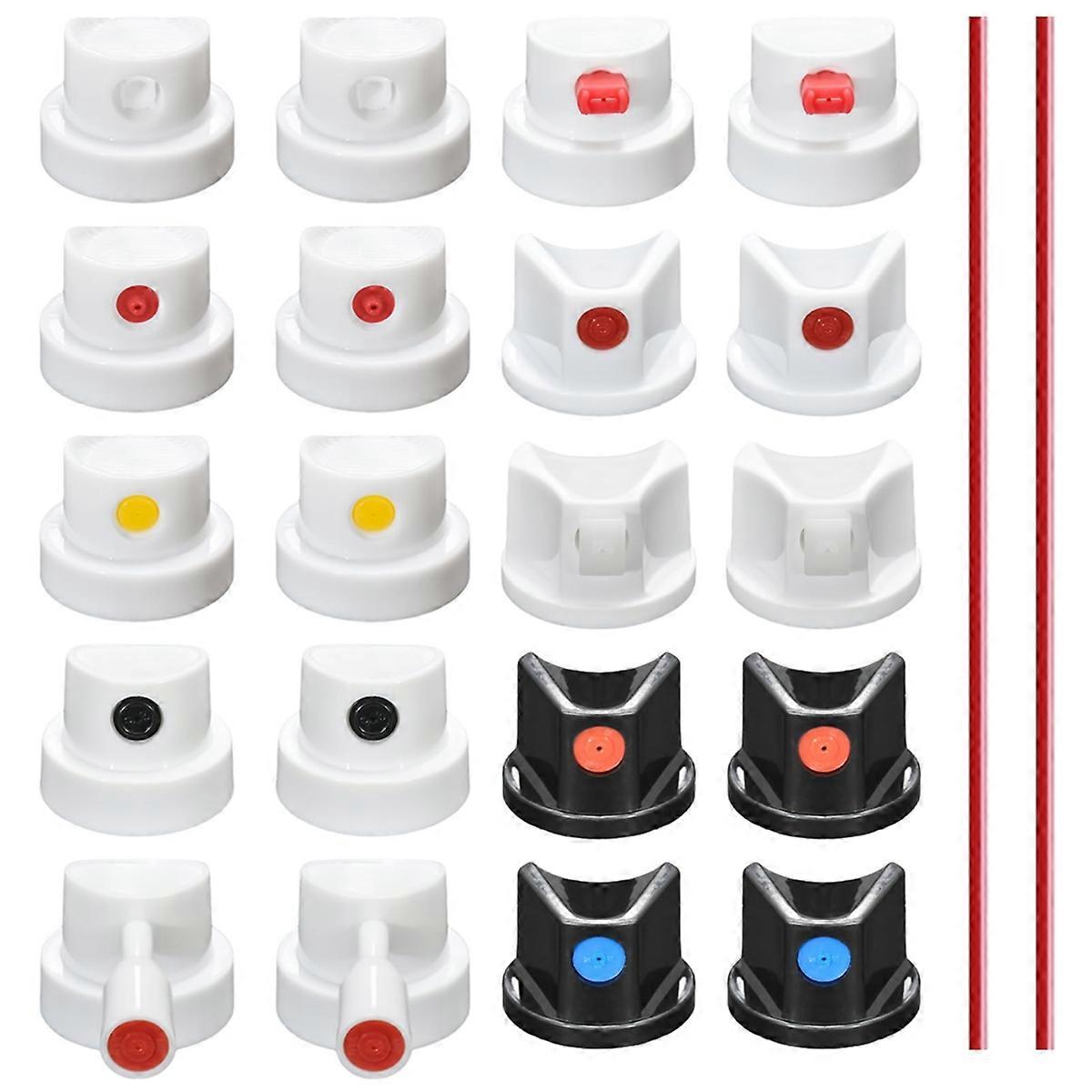 Universal Spraying Can Nozzle Kit for Montana/ - 20 Assorted Caps & Tips - Graffiti, Auto Repair, DIY Projects