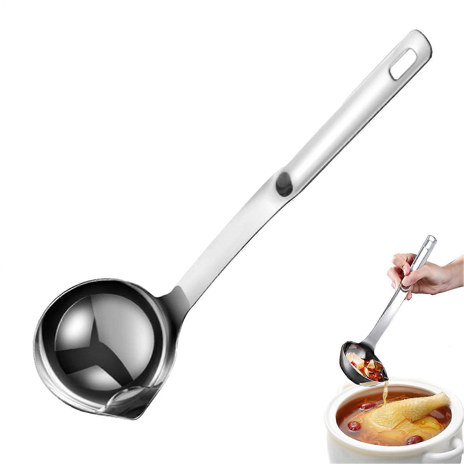 Cooking Oil Filter, Stainless Steel Grease Separator, Multipurpose Strainer Spoon for Home Kitchen