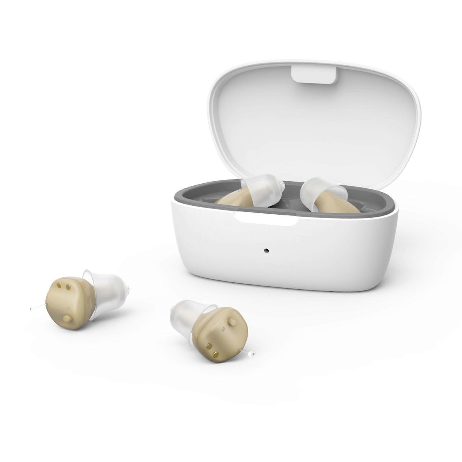 Z-68 Sound Amplifier Hearing Aid with Charging Case Digital Noise Reduction In-Ear Design Long Battery Life Suitable for People with Hearing Loss